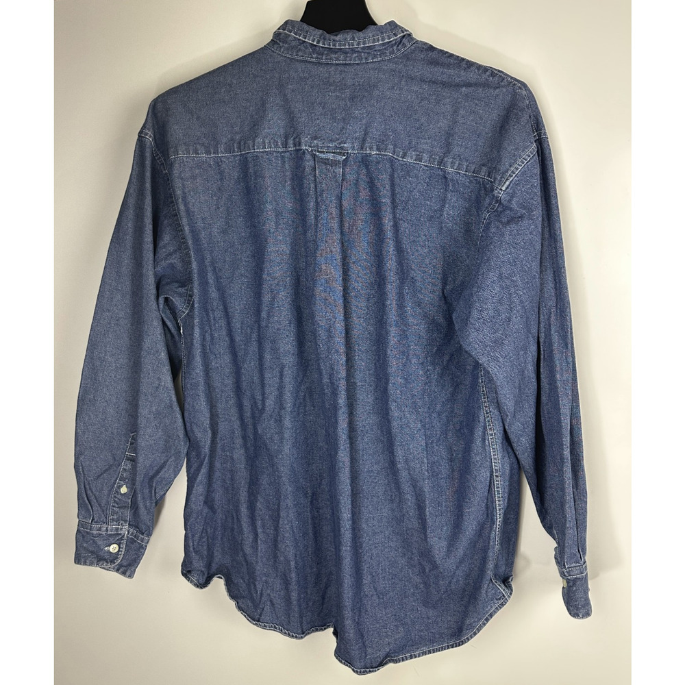 Vintage Gap Button Down Denim Pocket Shirt Long Sleeve Cotton Hong Kong Size XL - Picture 8 of 9